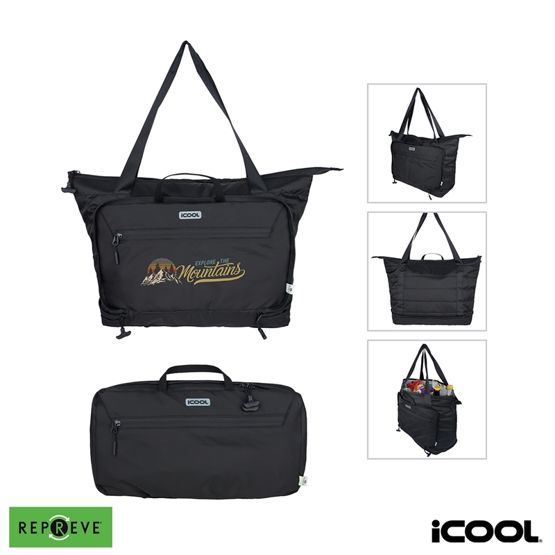 iCOOL® Rockvale Repreve® Packable Puffer 20-Can Cooler Tote — view 1 of 6