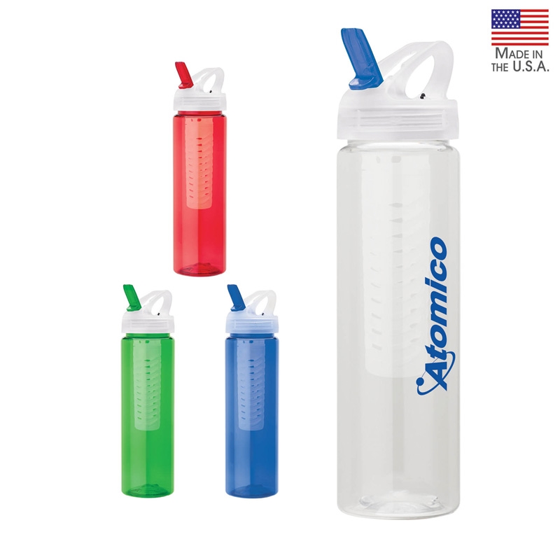 Laguna 32 oz. PET Bottle with Flip Spout & Infuser