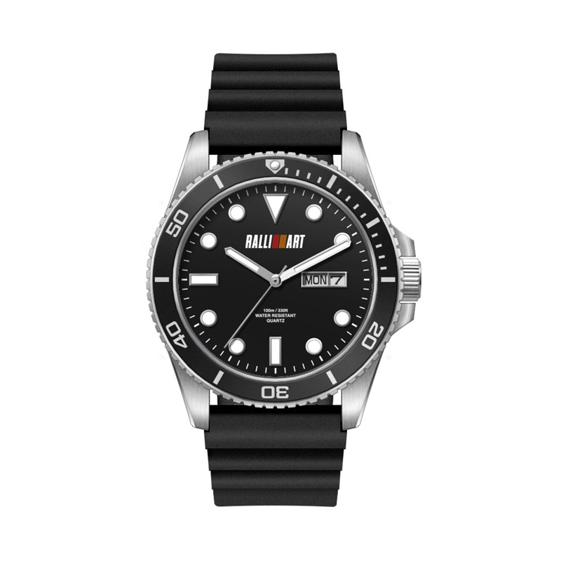 42.5MM, SS, SILVER CASE, BK BEZEL,  3-HAND MVT, DAY-DTE