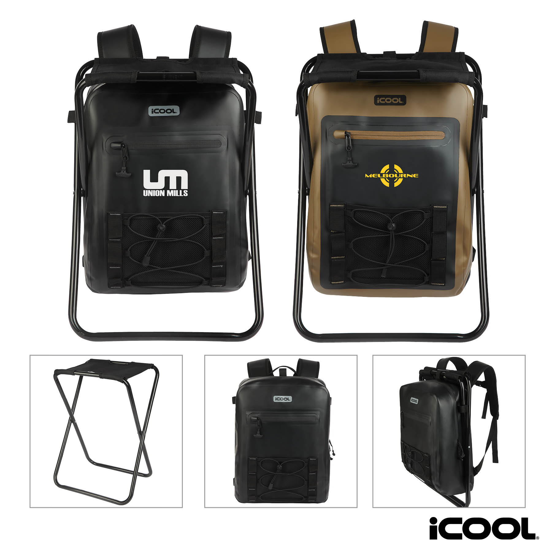 iCOOL Teton Waterproof 20L Laptop Backpack Chair 40