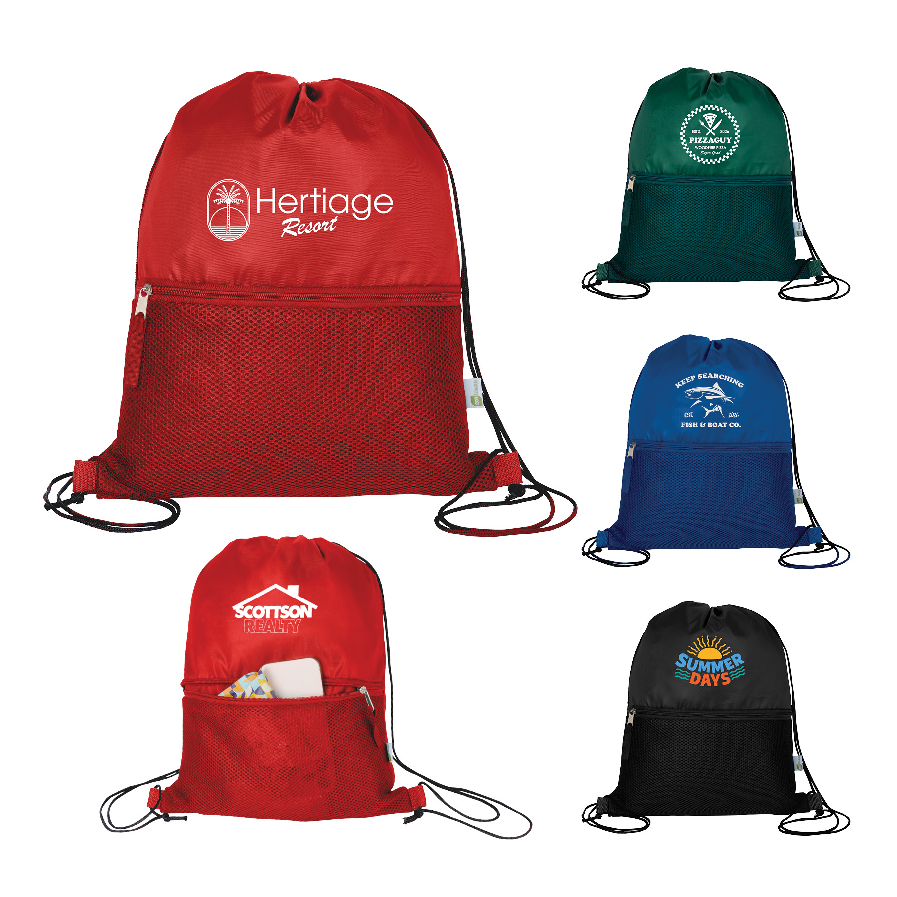 Valencia Recycled (RPET) Soft Mesh Drawstring Bag
13