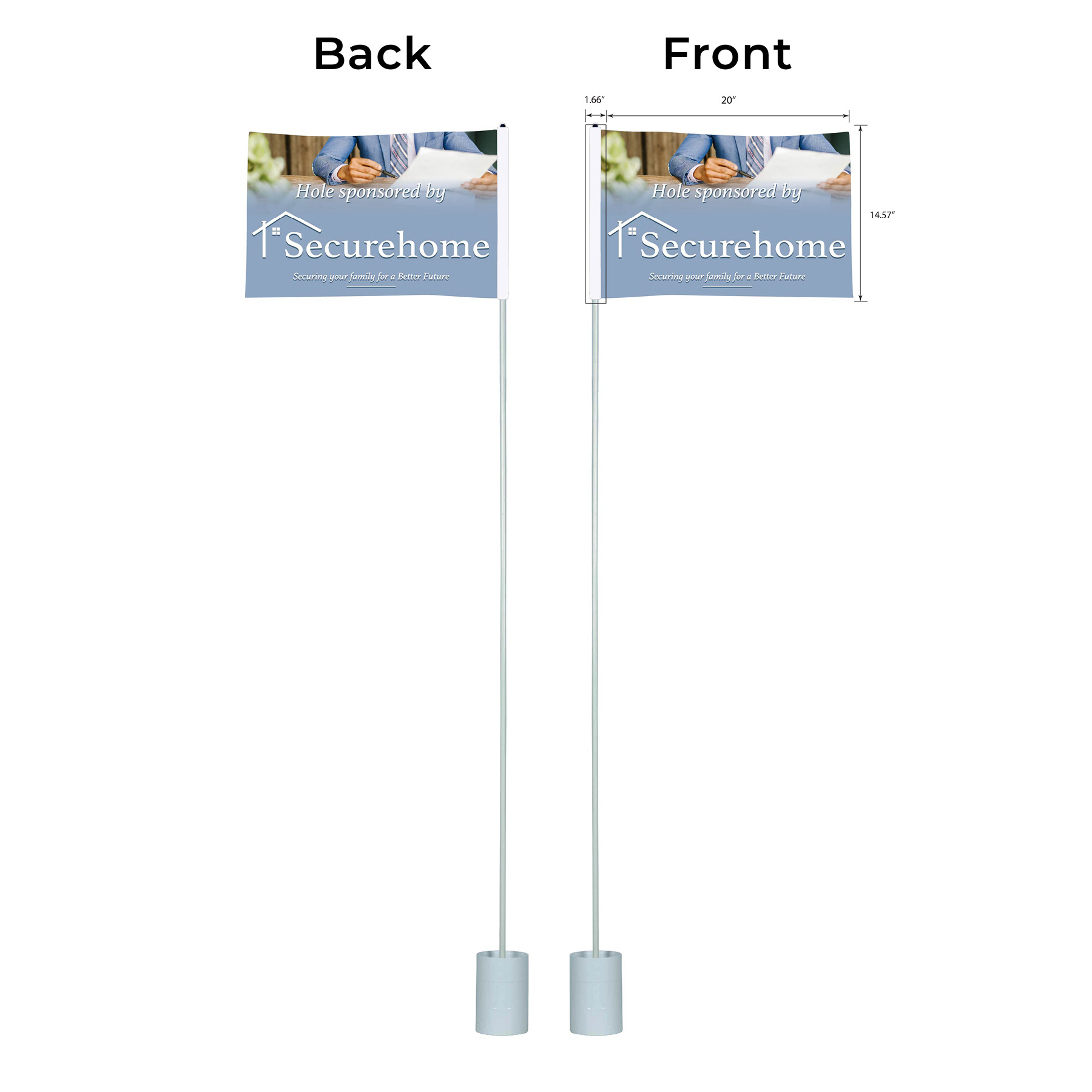 DisplaySplash Golf Flag - Double Sided