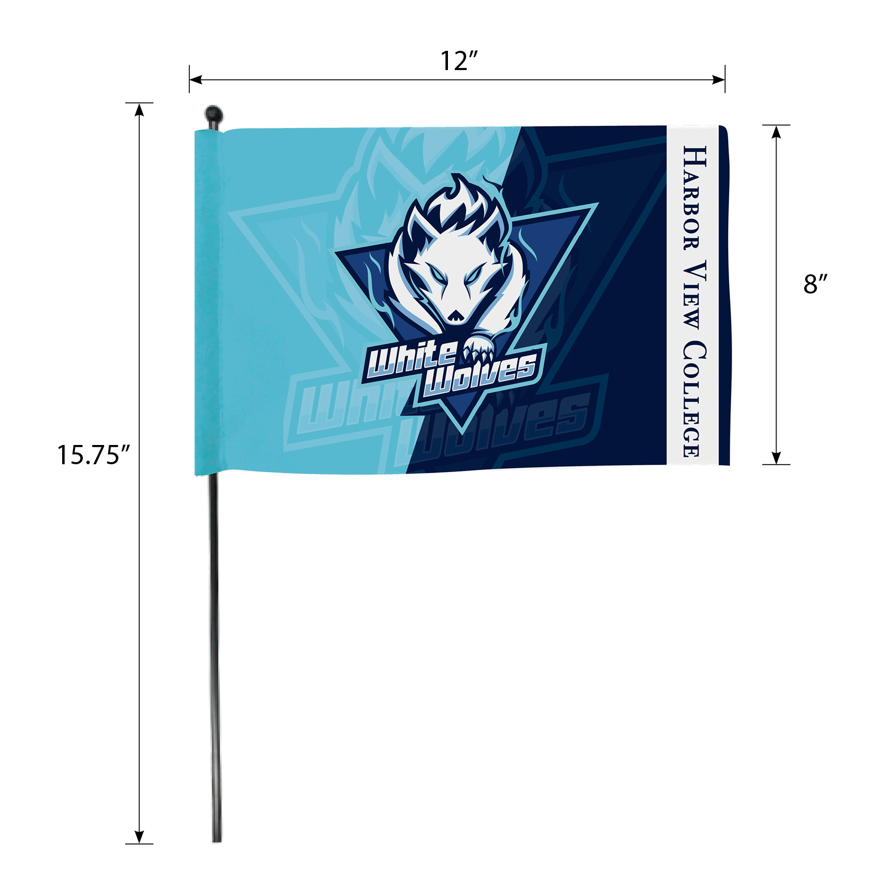 DisplaySplash 12" x 8" Hand Flag