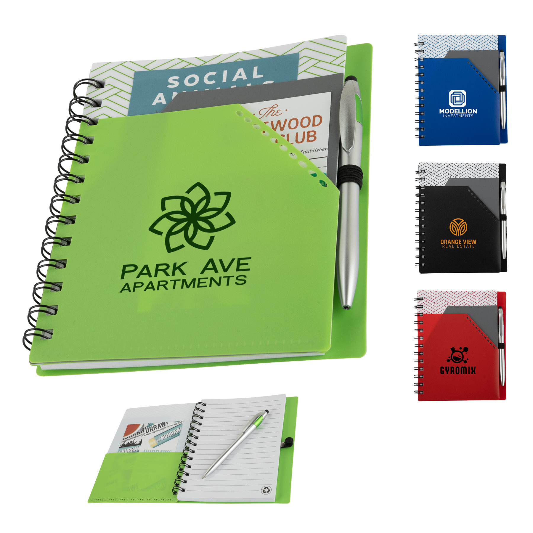 Trapezoid Junior Notebook w/  Stylus Pen