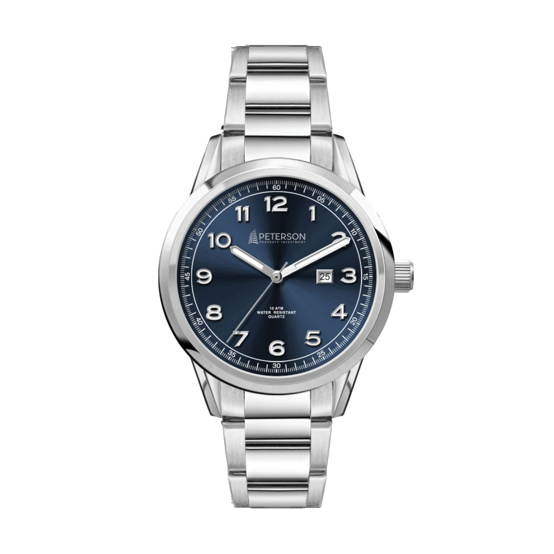 34MM SS, SILVER CASE,  3-HAND MVT, DTE 1