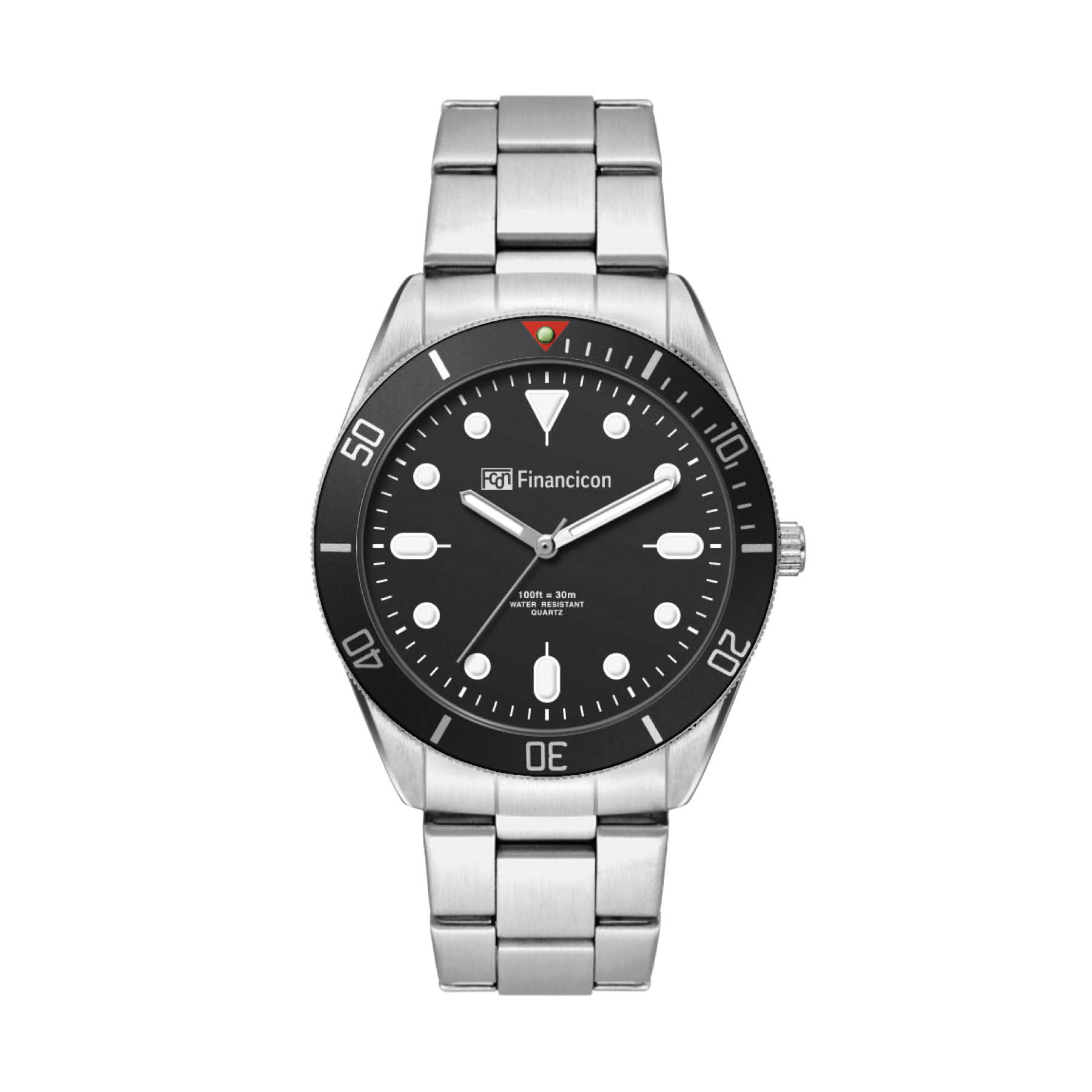 42MM, SILVER METAL CASE, BK BEZEL, 3-HAND MVT 2