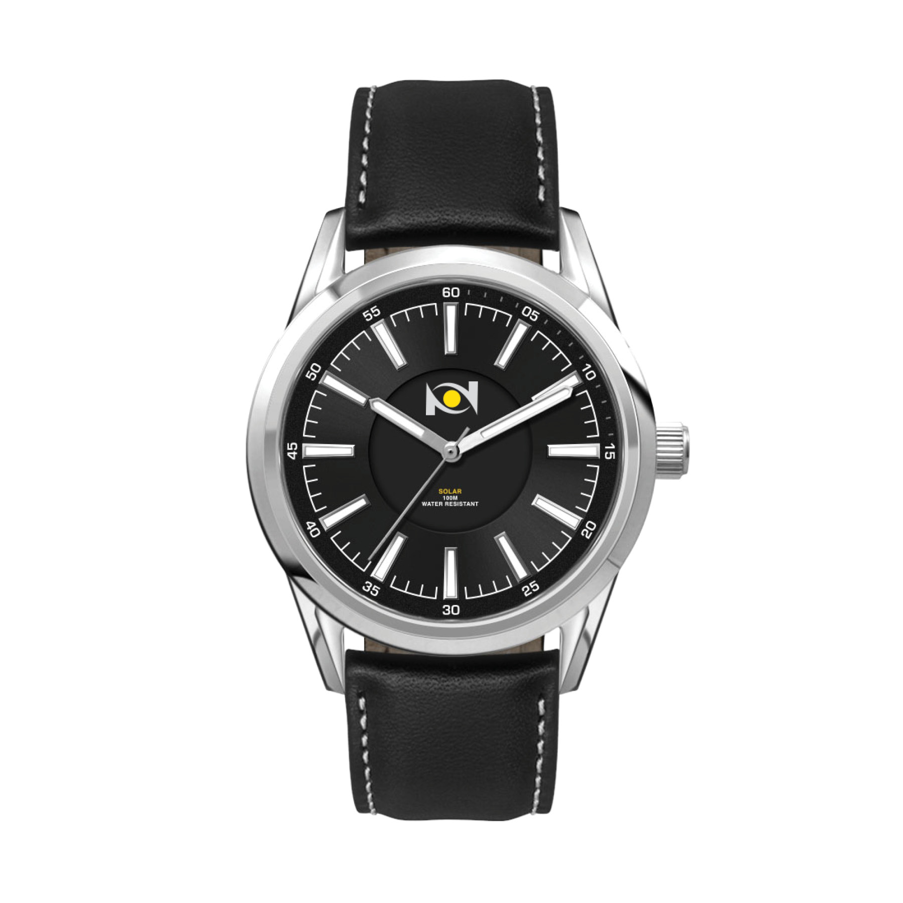 42MM, SS, SILVER CASE,  3-HAND "SOLAR" MVT