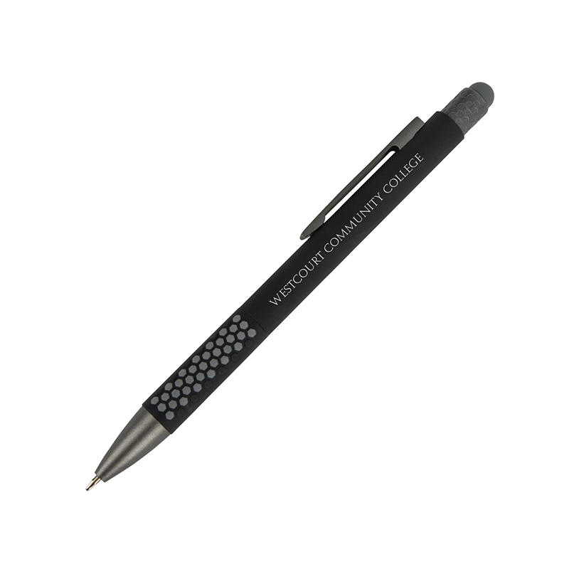 Carnaby Plunge-Action Ballpoint / Stylus — Black