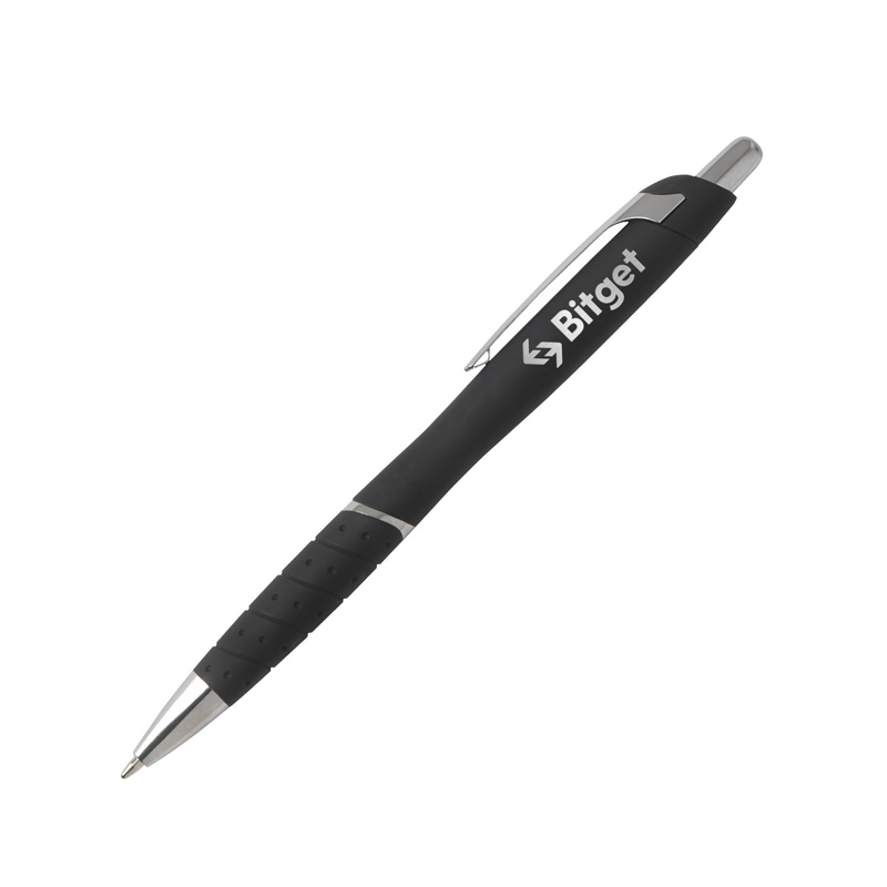 Script Plunge-Action Aluminum Ballpoint Pen — Black