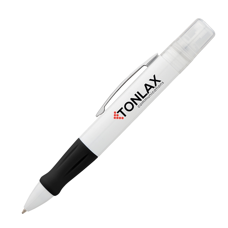 Spritzer Refillable Sanitizer Ballpoint Pen (Liquid Not Included) — Black