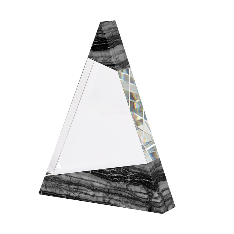 Vega Triangle Crystal with Marble Trim 10