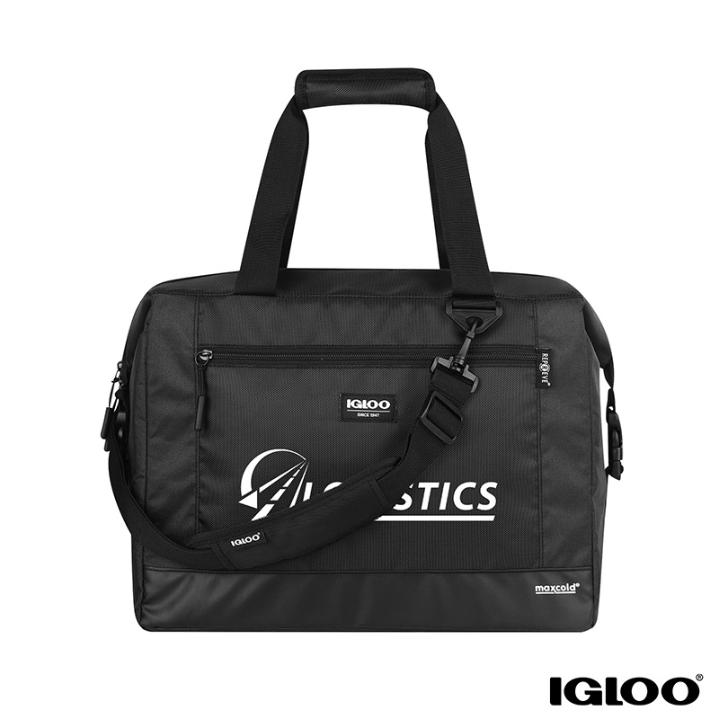 Igloo® MaxCold® Evergreen Snapdown 36-Can RPET Cooler Tote — Black