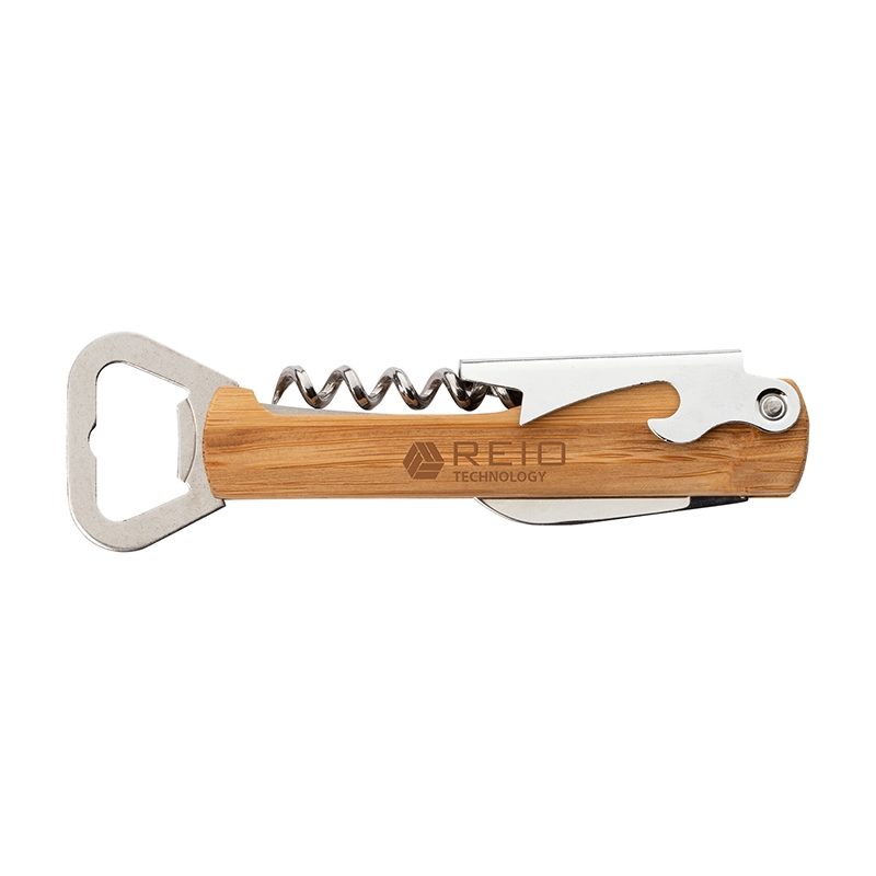 Malbec Multi-Function Bamboo Bar Tool — Natural