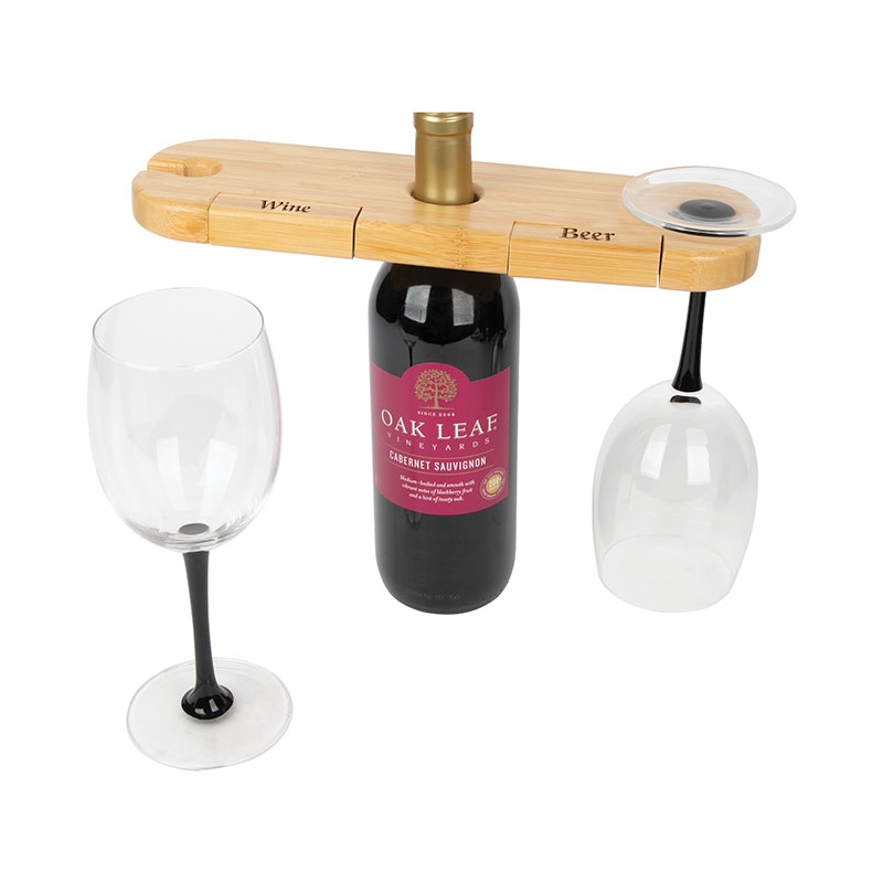 Temecula 3-Piece Bamboo Wine Caddy 13