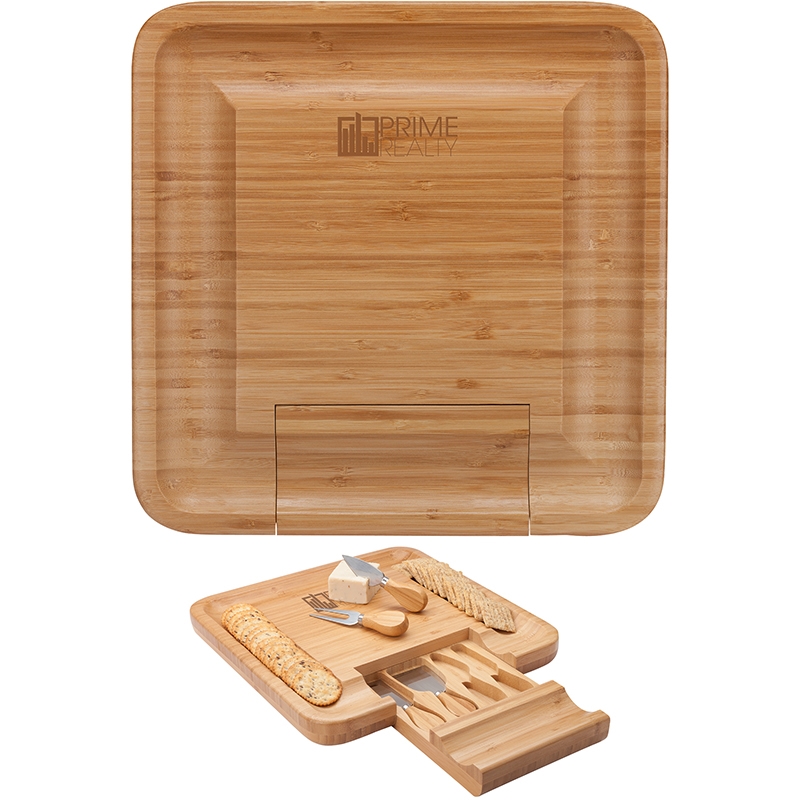 Lorenzi 4-Piece Bamboo Cheese Tray 11
