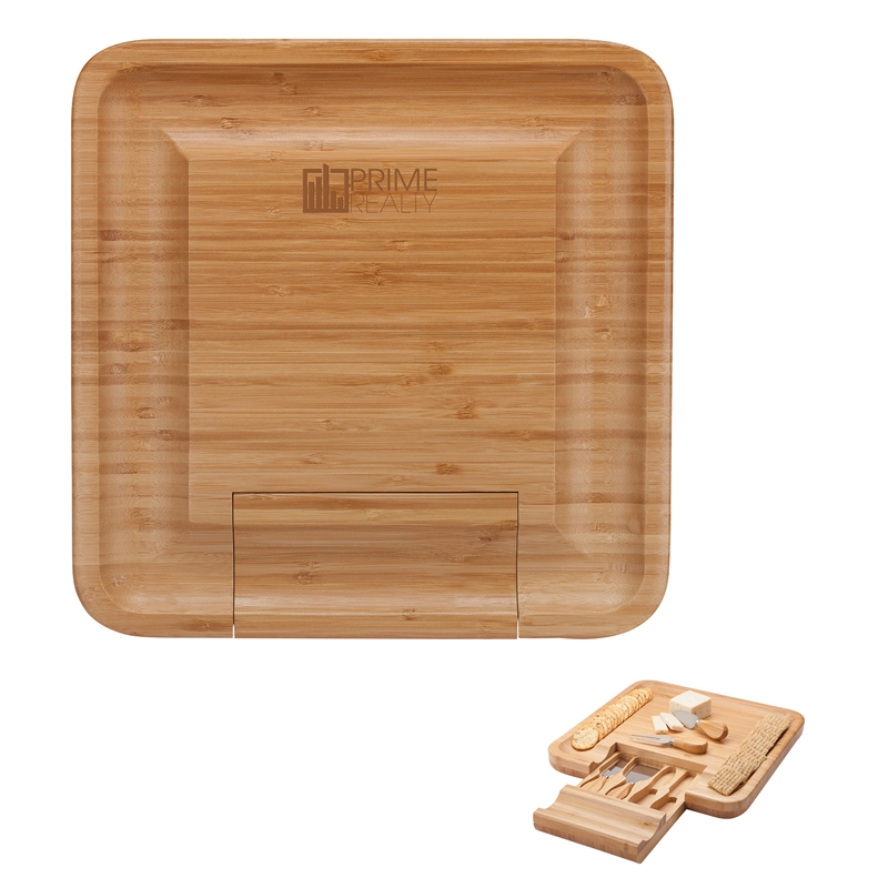 Lorenzi 4-Piece Bamboo Cheese Tray 12