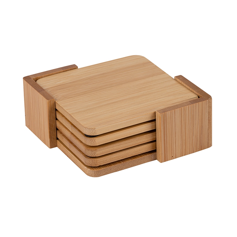 Brandon IV 4-Piece Bamboo Coaster Set 17