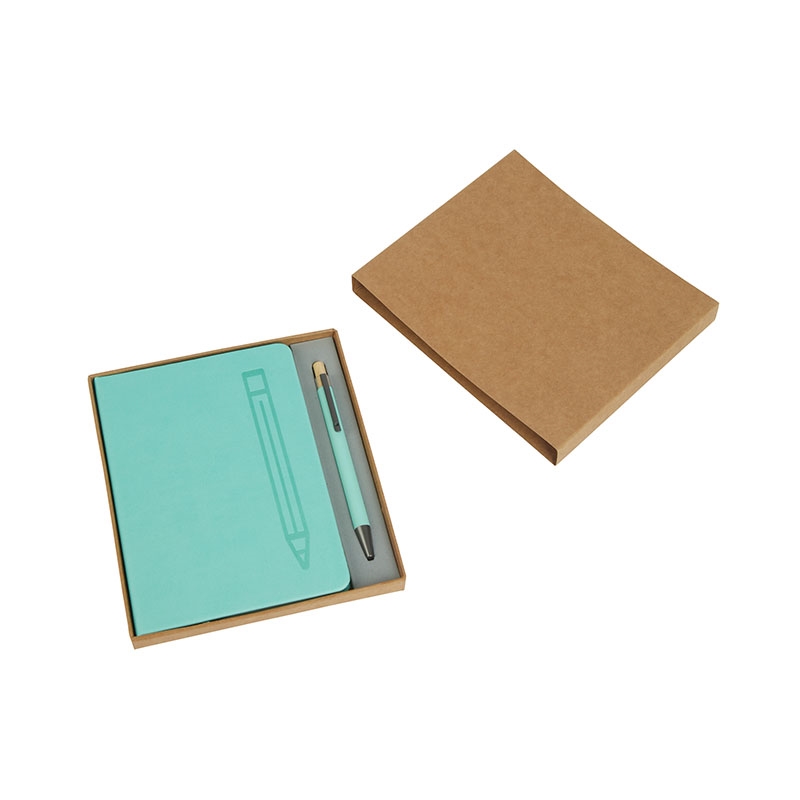 Manhattan II Gift Set w/ Magnetic Journal & Recycled Pen 88