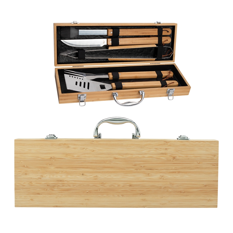 Cleveland 5-Piece Bamboo BBQ Set 17