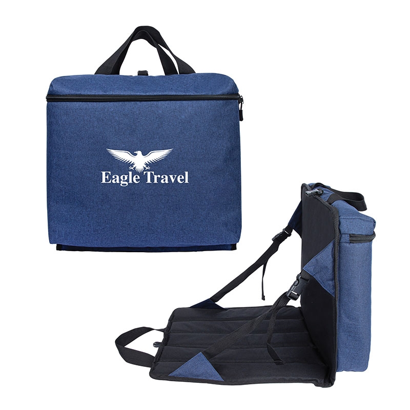 Montgomery Stadium Cooler Seat Backpack — Blue