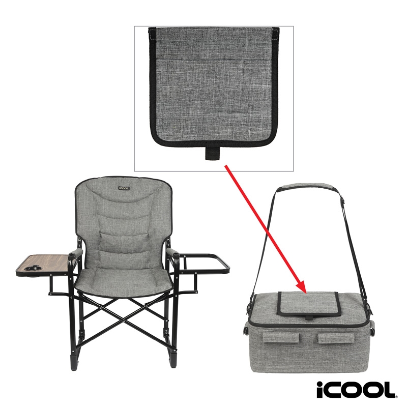 iCOOL Twin Peaks Deluxe Camping Chair With 18-Can Cooler 58