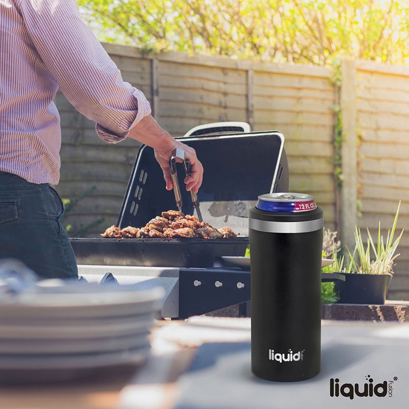 Liquid Fusion® 12 oz. Double Wall, Stainless Steel Skinny Can Cooler 85