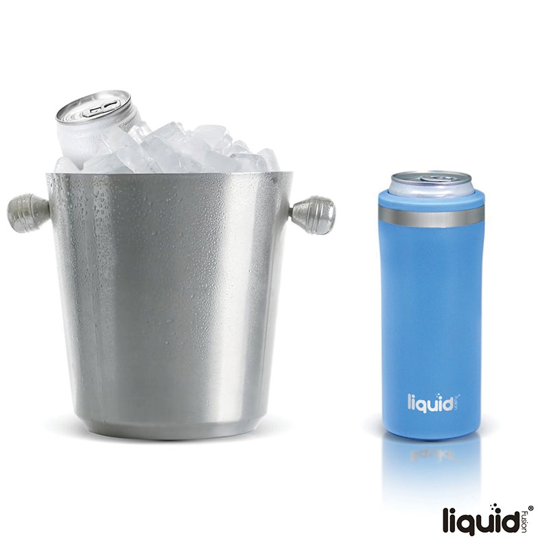 Liquid Fusion® 12 oz. Double Wall, Stainless Steel Skinny Can Cooler 25