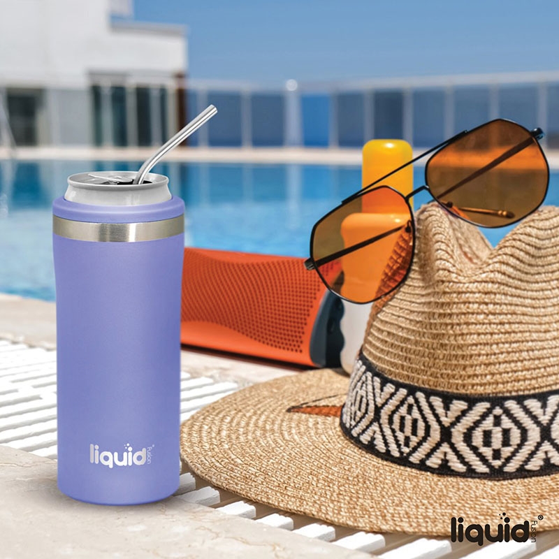 Liquid Fusion® 12 oz. Double Wall, Stainless Steel Skinny Can Cooler 29