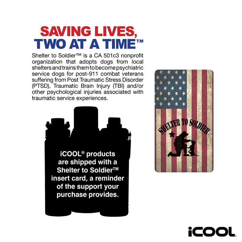 iCOOL® Oswego 14 oz. Double Wall Stainless Steel Can Cooler / Tumbler 32