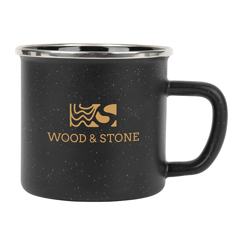 Creekside 16 oz. Enamel Camping Mug — Black