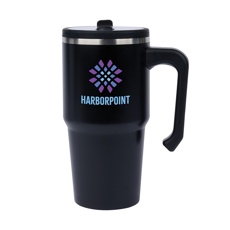 Nolan 20 oz. Double Wall Steel Vacuum Travel Mug — Black