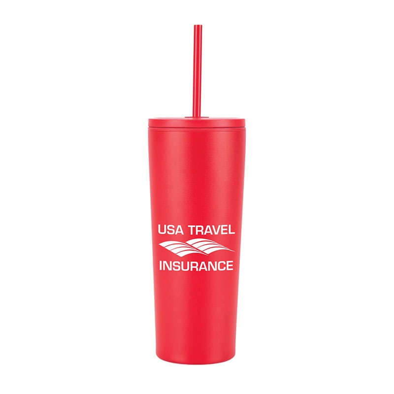 Bayard 24 oz. Double Wall Steel/PP Liner Straw Tumbler 27
