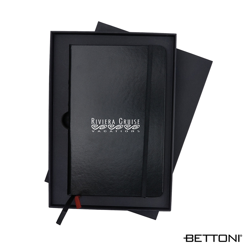 Bettoni® Capannori 400-Page Journal Book — Black