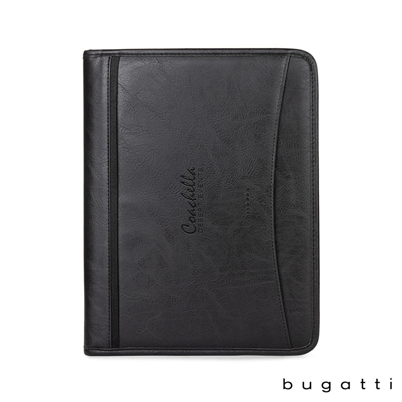 Bugatti Valentino Letter Size Padfolio — Black