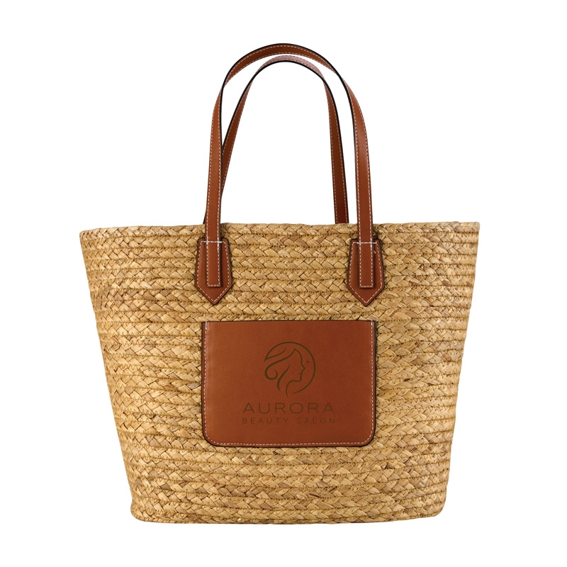 Akena Natural Hyacinth Grass Tote — Natural