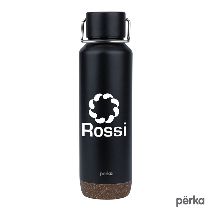 Perka® Cabrillo 24 oz. Double Wall, Stainless Steel Water Bottle — Black