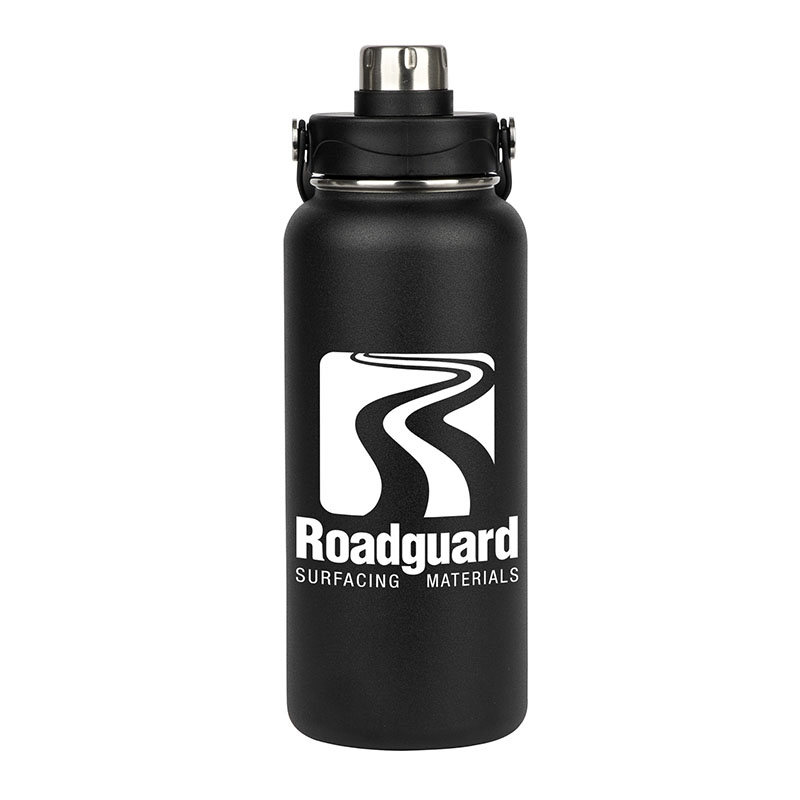 Neptune 34 oz. Double Wall Stainless Steel Water Bottle — Black