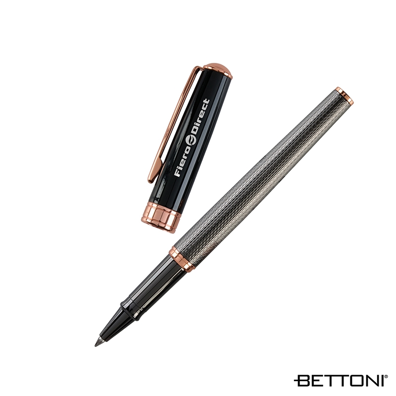 Bettoni® Belloro Brass Rollerball Pen — Black