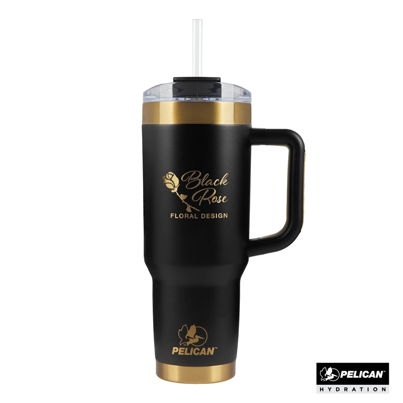 Pelican Porter™ 40 oz. Double Wall Stainless Steel Travel Tumbler - Glow Collection — Black
