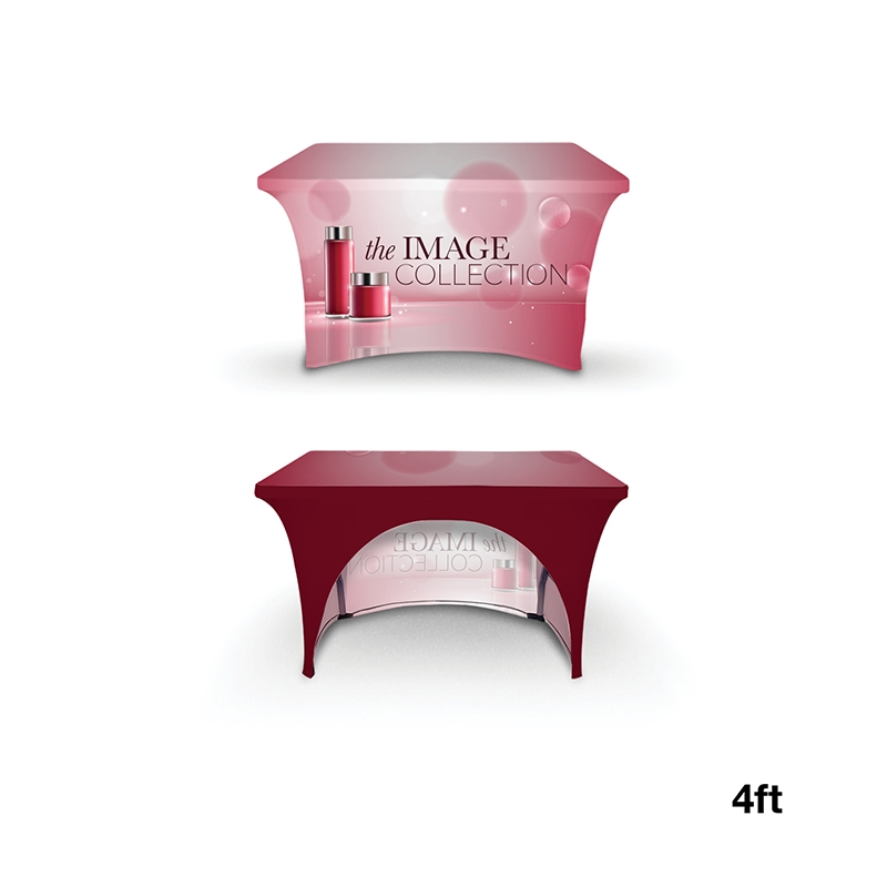 DisplaySplash 4' Stretch Open Back Table Cover 11