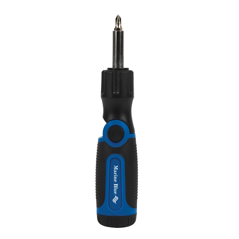 Edmund 3-Position, 12-Bit Screwdriver Tool — Blue