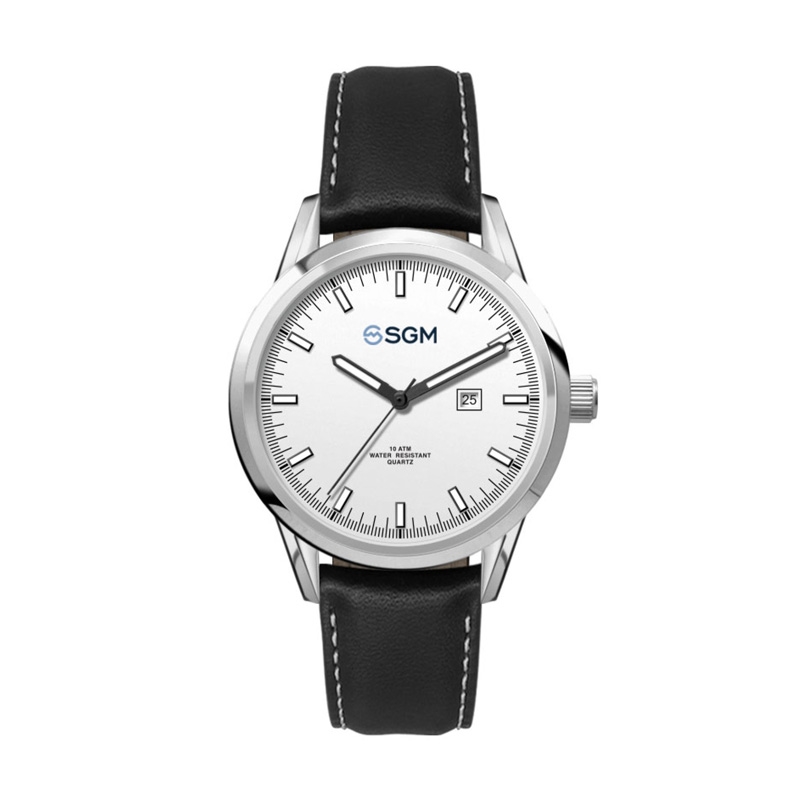 34MM SS, SILVER CASE, 3-HAND MVT, DTE