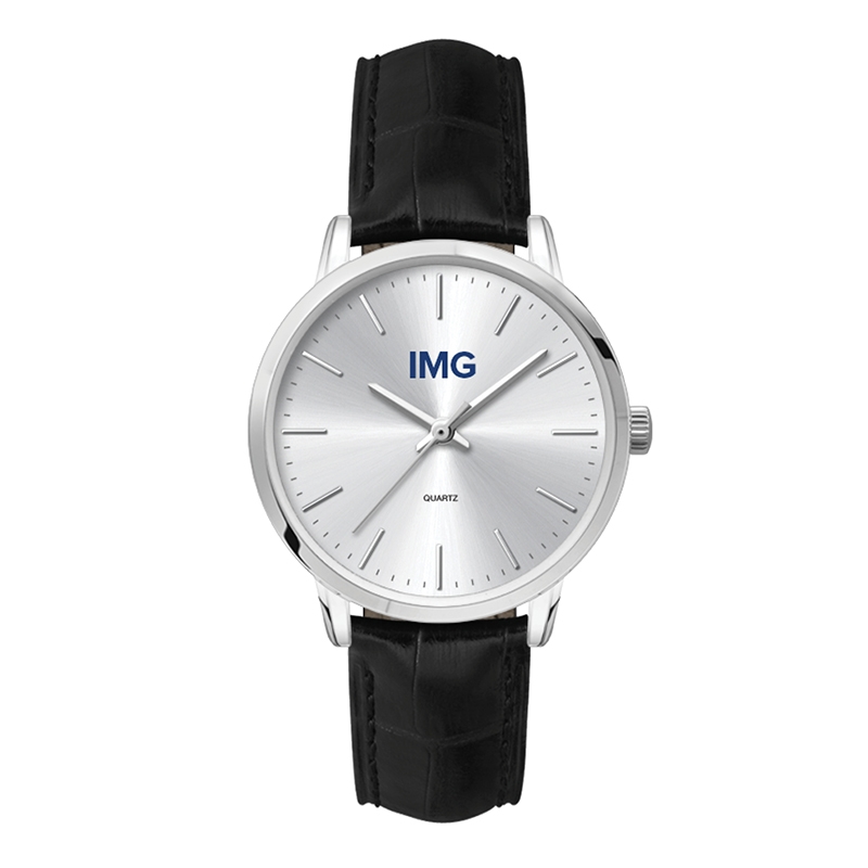 WC5145 30.5MM METAL SILVER CASE, 3 HAND MVMT, SILVER DIAL, LEATHER STRAP, FLAT MINERAL CRYSTAL, 3 ATM WTR R 6