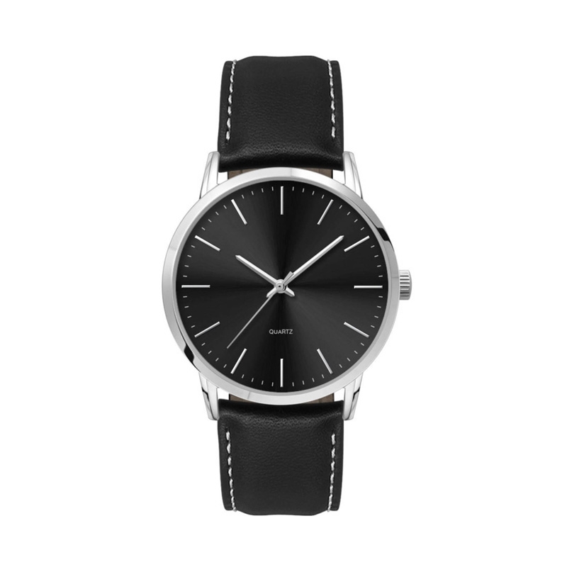 39.5MM, SILVER METAL CASE, 3-HAND MVT 5