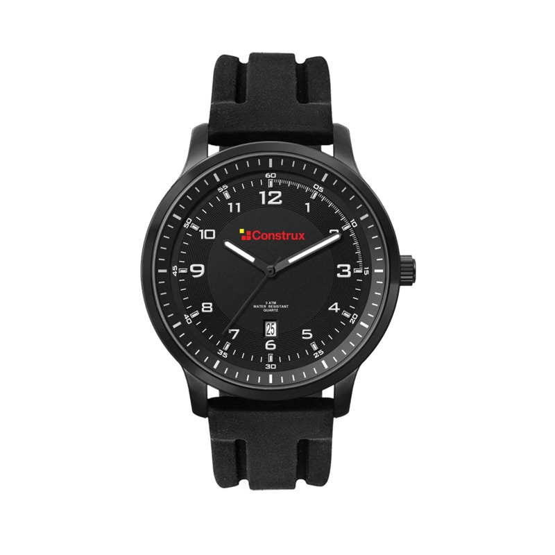 45MM, BLACK METAL CASE, 3-HAND MVT, DTE 5