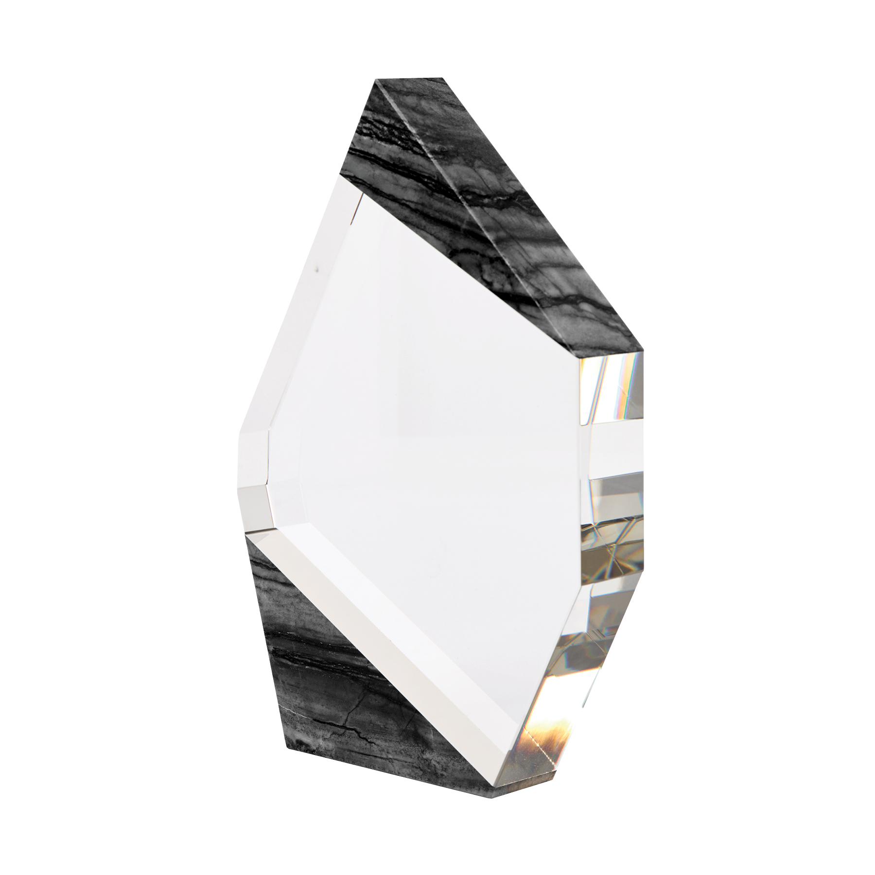 Aquila Crystal Polygon with Marble Trim 11