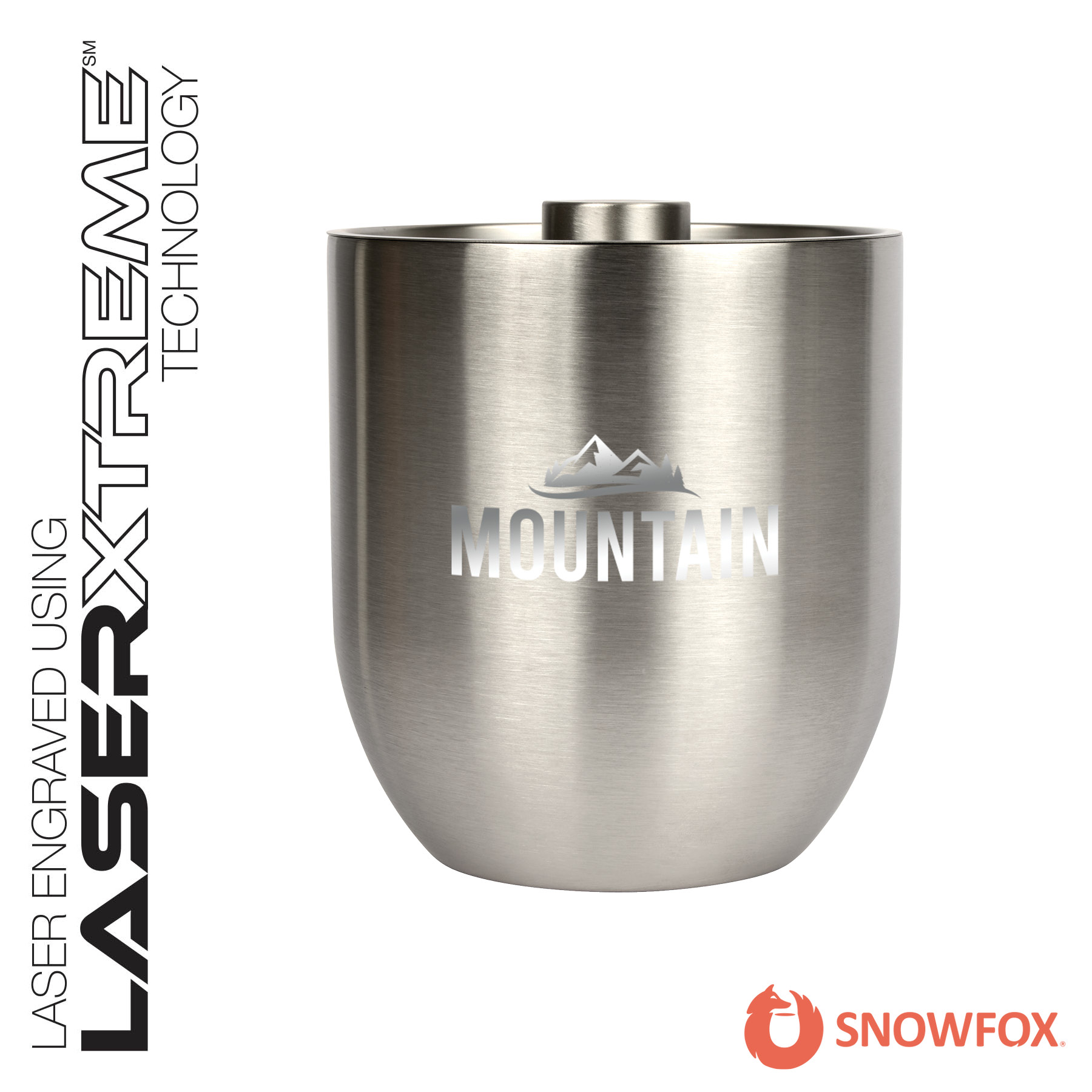 Snowfox® 3L Double Wall Stainless Steel, Vacuum Insulated Ice Bucket 53