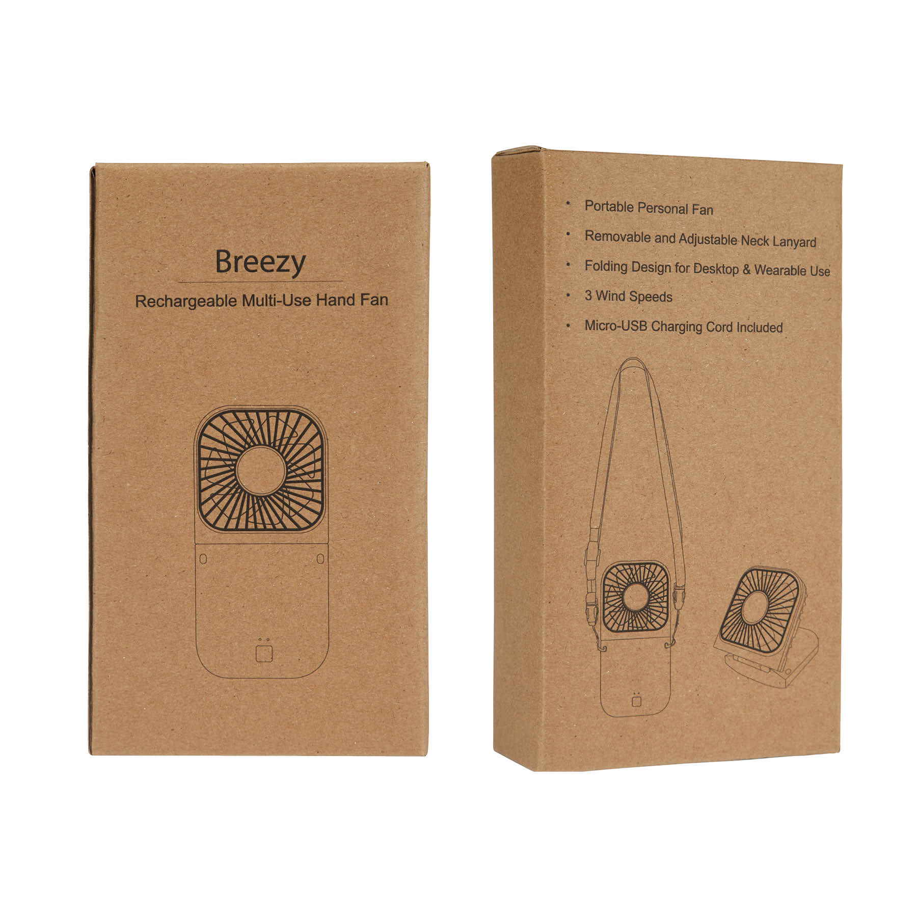 Breezy Rechargeable Multi-Use Hand Fan 22