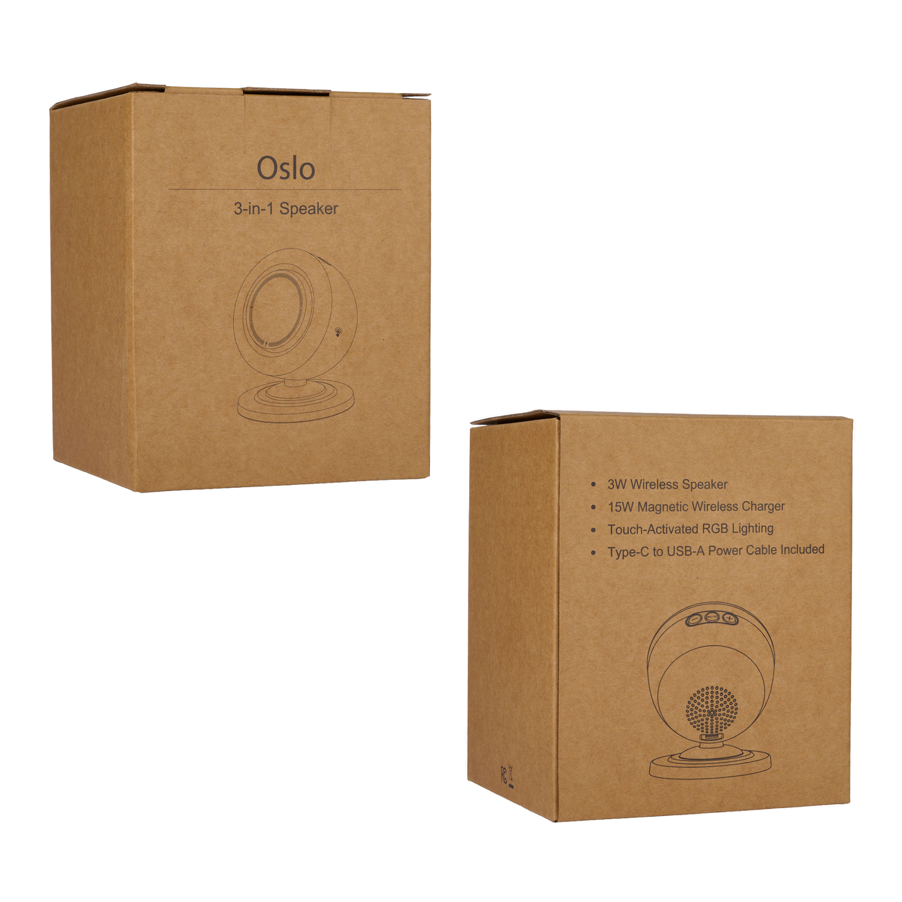 Oslo 3-in-1 Speaker, 15W Magnetic Charger, Light 17