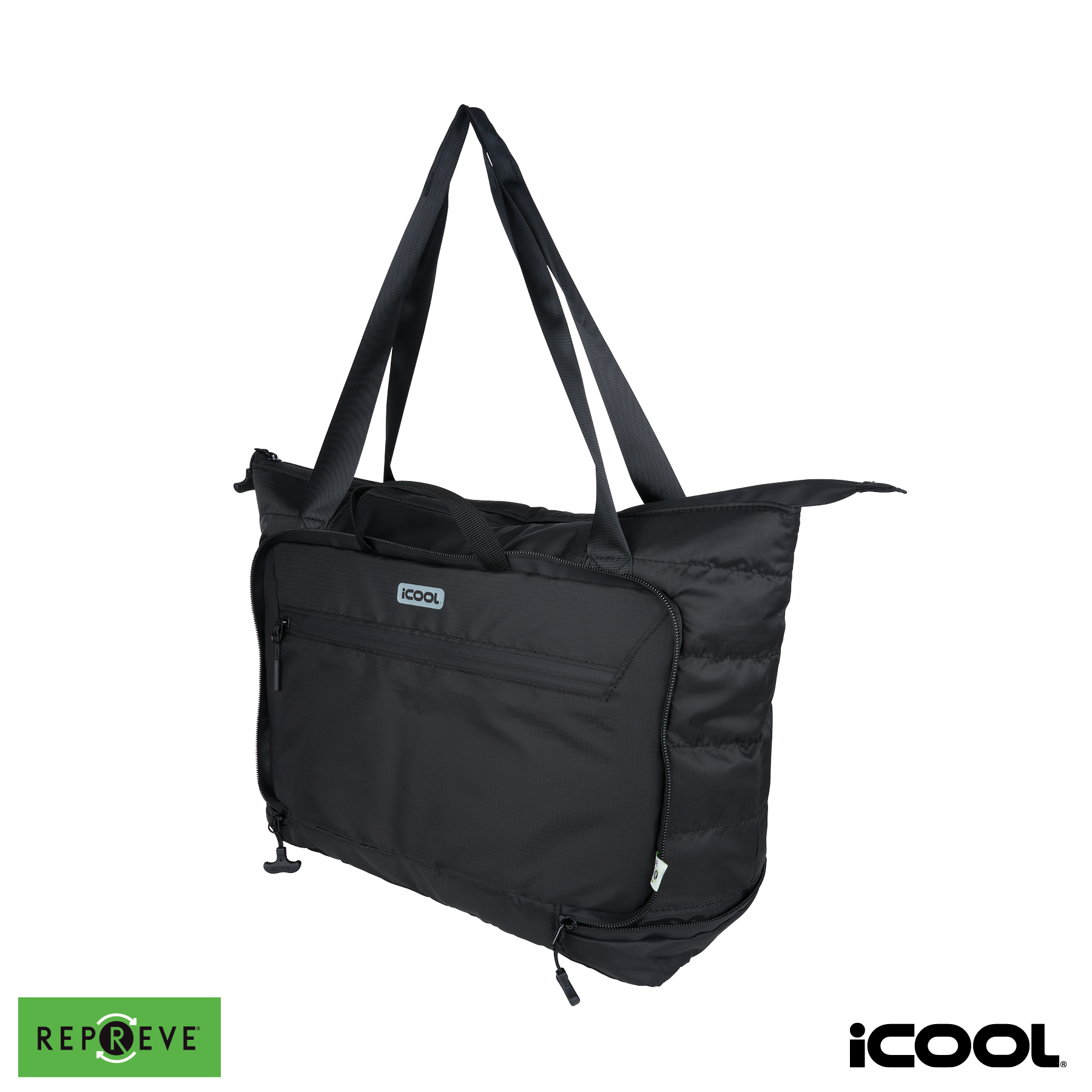 iCOOL® Rockvale Repreve® Packable Puffer 20-Can Cooler Tote 19